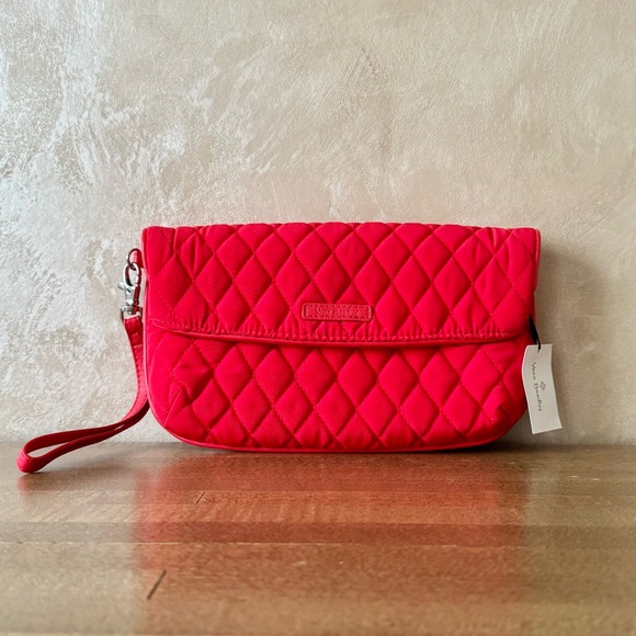 Vera Bradley Folded Flap Wristlet in Fire Red